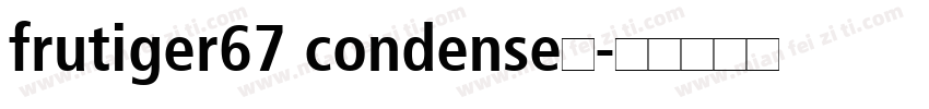 frutiger67 condense粗字体转换
